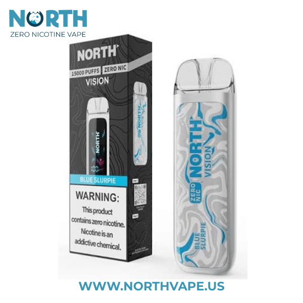 Blue Slurpie North Vision Zero Nicotine 15K Disposable Vape
