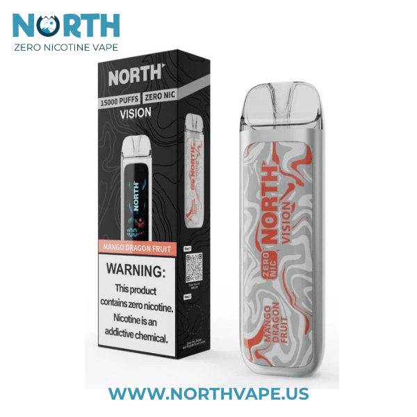 Mango Dragon Fruit North Vision Zero Nicotine 15K Disposable Vape