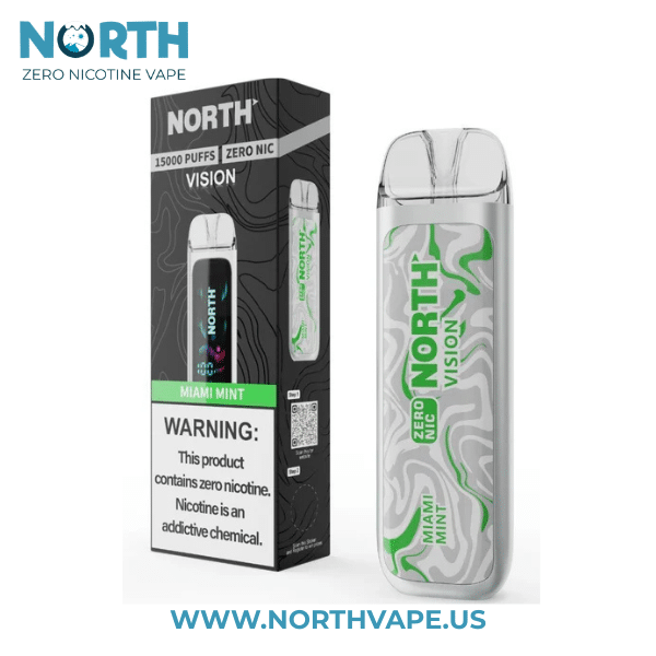 Miami Mint North Vision Zero Nicotine 15K Disposable Vape