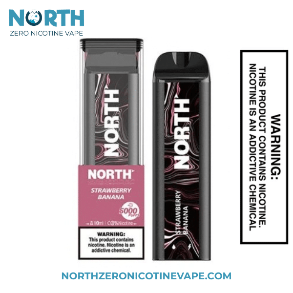 Strawberry Banana North 5000 Puffs Zero Nicotine