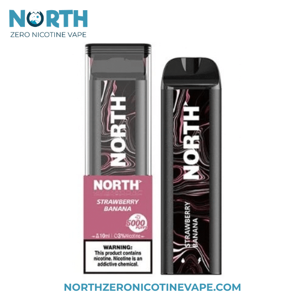 Strawberry Banana North 5000 Puffs Zero Nicotine