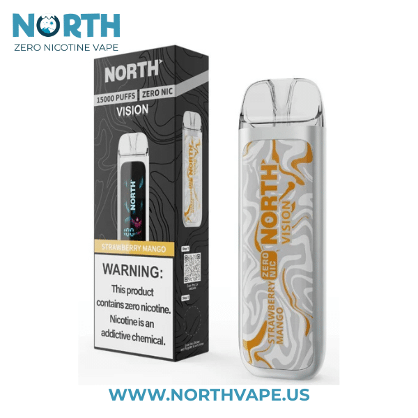 Strawberry Mango North Vision Zero Nicotine 15K Disposable Vape